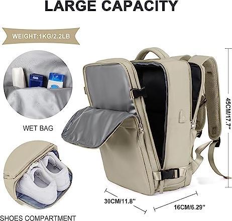 Produktbild Only-Bags.Store Kabinenbeutel für EasyJet 45x36x20 Travel Rucksack Ryanair mit USB Port Flugzeug Rucksack