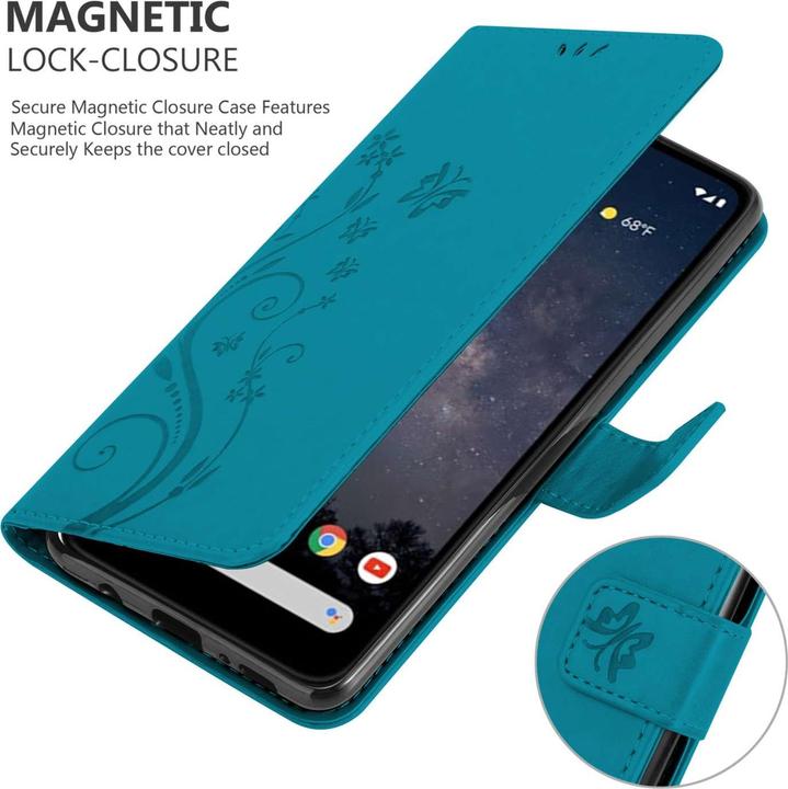 Produktbild Cadorabo Hülle für Google PIXEL 4A mit Blumen Muster (Google Pixel 4a)