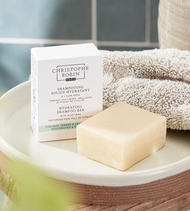Image du produit Christophe Robin Shampooing Solide hydratant à l'aloe vera (100 ml, Shampoing solide)