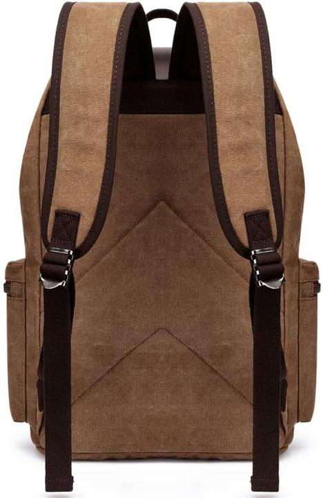 Produktbild Only-Bags.Store Casual Travel Backpack In Leder und Segeltuch, Canvas Retro Herren Rucksack grosse Kapazität 20-35L