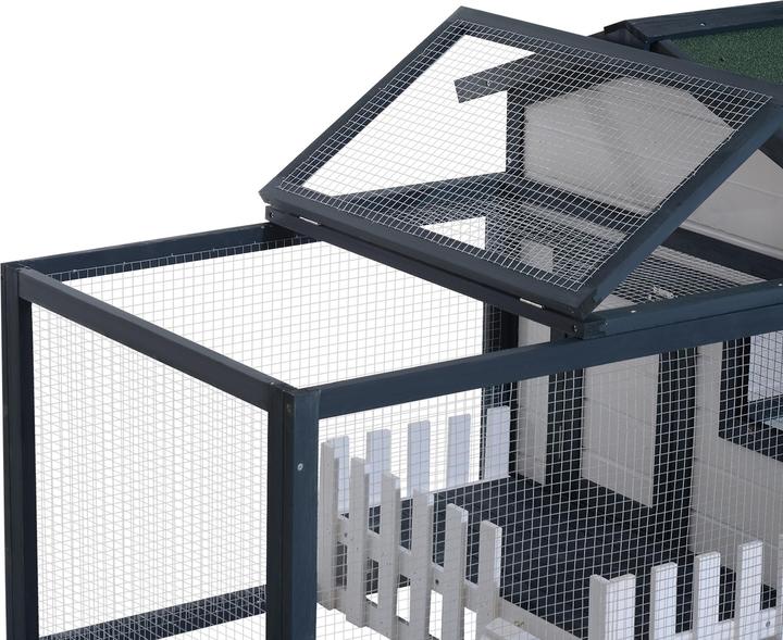 Image du produit PawHut Clapier pour cochons d'Inde avec enclos extérieur