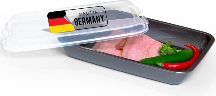 Image du produit Novaliv Anthrazit Premium Aufschnittbox mit Transparentem Deckel, Frischhaltedosen für Wurst & Käse