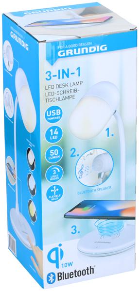 Image du produit Grundig Lampe de bureau LED 3 en 1 WHT (50 lm)