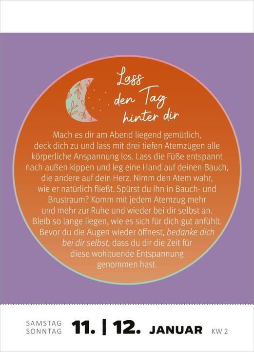 Produktbild Abreisskalender Meditations-Mantras 2025 (Harter Einband, Deutsch)
