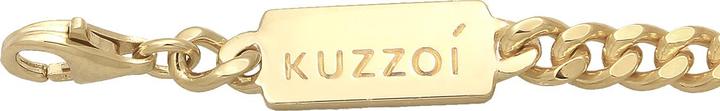 Actual product image Kuzzoi Bracelet Basic Men's Panzerkette Solid Piece 925 Silver (21 cm, 925 silver)