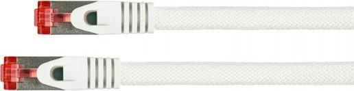 Actual product image Python Series patch cables with latching nose protection (RNS) and nylon braiding (S/FTP, CAT6, 0.25 m)