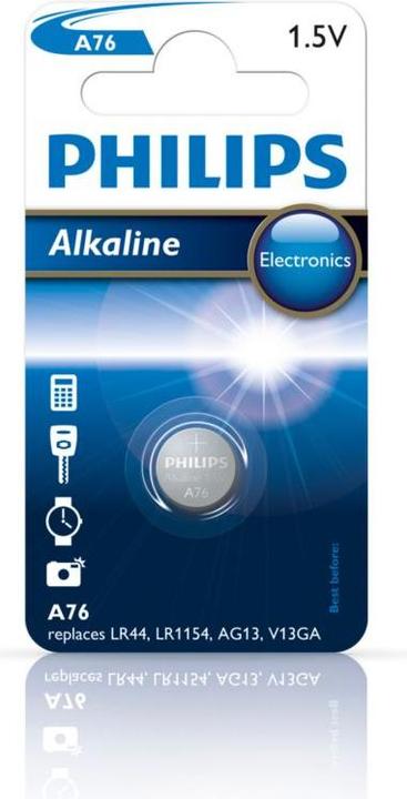 Immagine prodotto Philips Batteria alcalina a bottone LR44 / 76A (1 pz., LR44, 105 mAh)