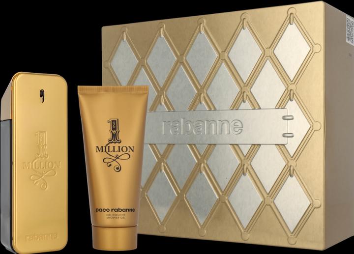 Actual product image Paco Rabanne Rabbane 1 Million Eau De Toilette 100ml & Shower Gel 100ml