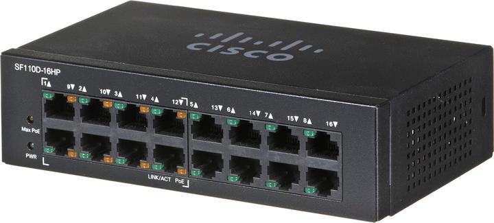 Actual product image Cisco SF110D-16HP: 16 port switch (16 ports)