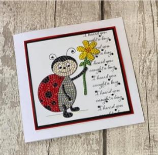 Immagine prodotto Craft Buddy Timbro Crystal Art A6 "Love Bug Ladybird" (coccinella)
