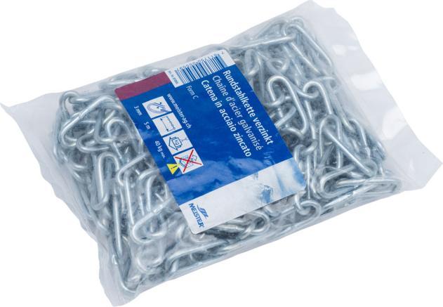 Immagine prodotto Meister Catena rotonda in acciaio Ø 3 mm, 5 m, 40 kg (5 m)