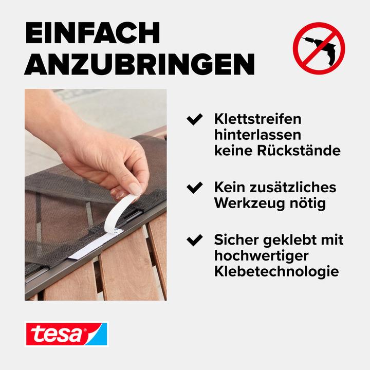 Actual product image tesa Insect screen STANDARD slatted door, curtain with Velcro fastener, without drilling (120 x 250 cm)