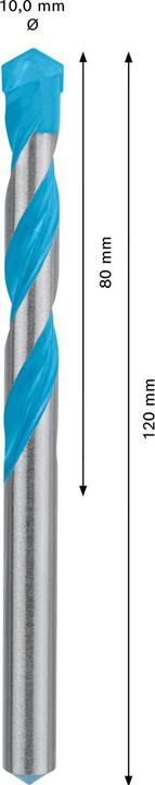 Immagine prodotto Bosch Professional Zubehör Trapano Expert CYL-9 MultiConstruction, 10 x 80 x 120 mm, d 9 mm (10 millimetri)