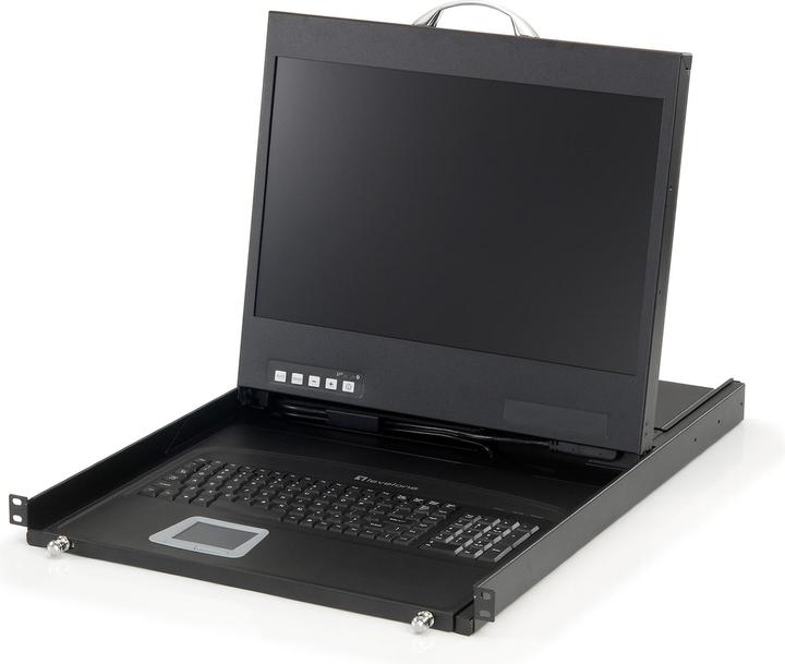 Actual product image LevelOne KVM Widescreen LCD Rack Console, ES Keyboard