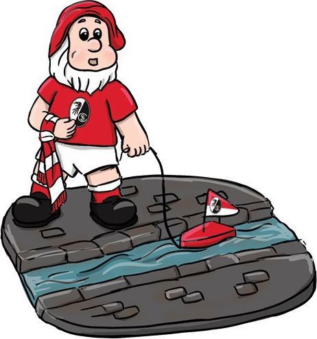 Image du produit Trade Con SC Freiburg Gartenzwerg Bächleboot