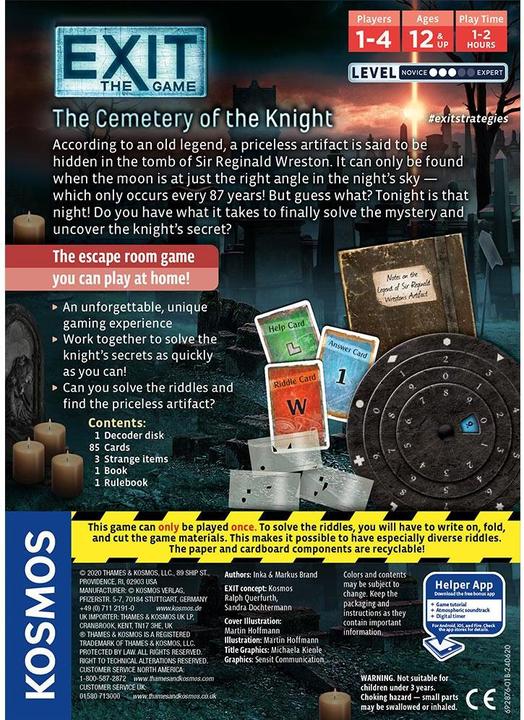 Produktbild Thames & Kosmos EXIT: The Cemetery of the Knight Brettspiel Strategie (Englisch)