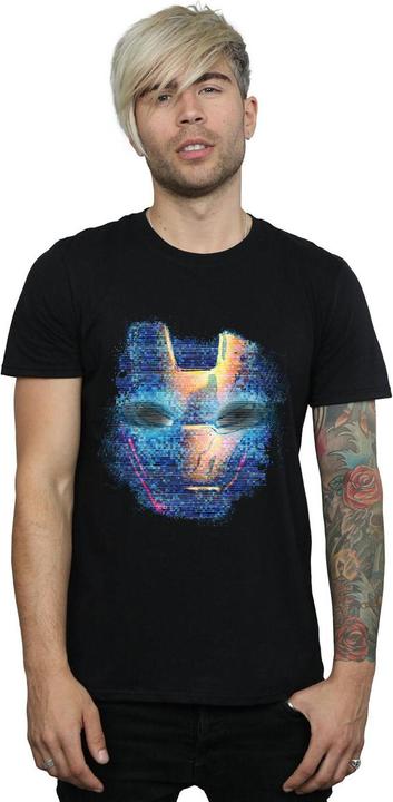 Actual product image Mens Iron Man Distressed Head T-Shirt (L)