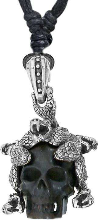 Image du produit Star Piercing Collier noir pendentif Medusa argent en bois de fer (Organique, Laiton)