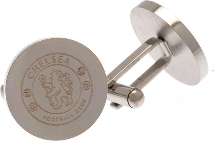 Produktbild Chelsea FC Runde Manschettenknöpfe aus Edelstahl (100% synthetisches Material)