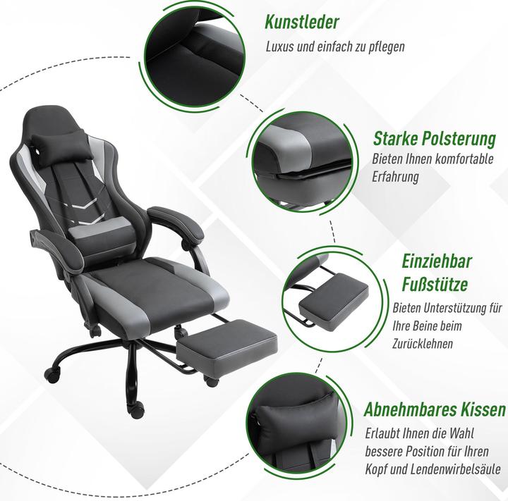 Immagine prodotto Vinsetto Sedia da gioco ergonomica