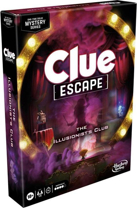 Actual product image Hasbro Gaming Clue Escape: The Illusionist's Club Board Game, 1-Time Solve Escape Room Games, My...