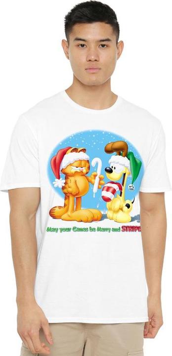Actual product image Garfield Mens Merry And Striped T-Shirt (L)