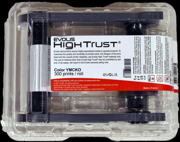 Produktbild Evolis YMCKO Color Ribbon - 300 (Schwarz, Violett, Gelb, Türkis)