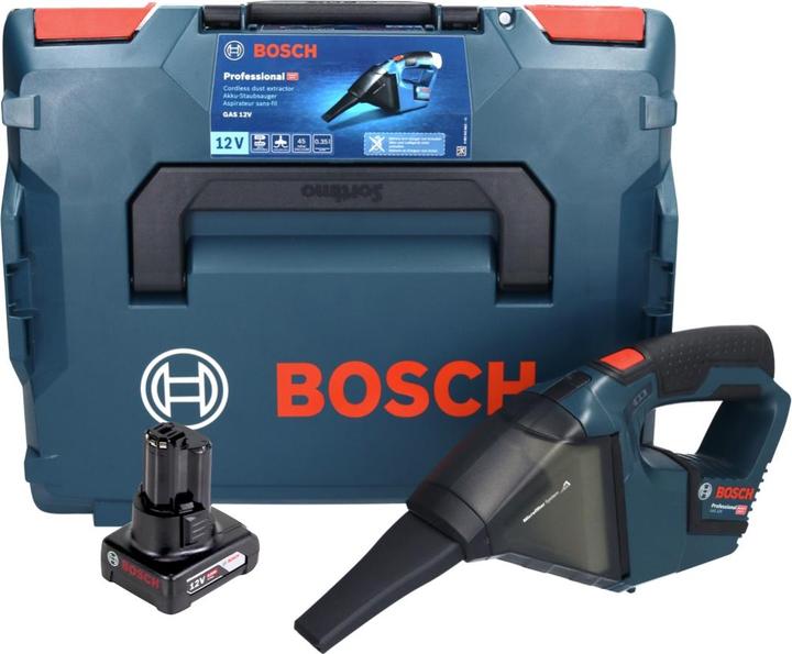 Produktbild Bosch Hausgeräte Bosch GAS 12V Professional Akku Staubsauger 12 V 0,35 l + 1x Akku 6,0 Ah + L-Boxx - ohne Ladegerät