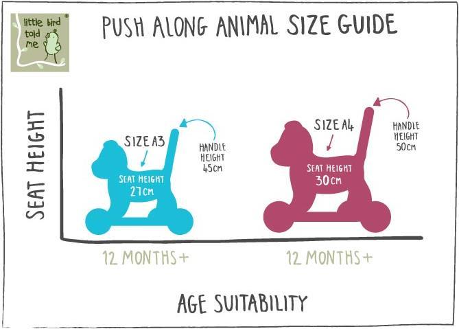 Actual product image little bird told me Scottie Dog Push Along