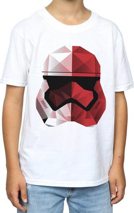 Actual product image Star Wars Boys Cubist Stormtrooper Helmet Cotton T-Shirt (116)