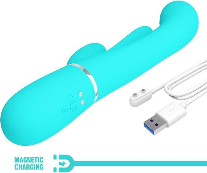 Actual product image Pretty Love - Shania Triple Rabbit Multifunktionsvibrator 3 In 1 Blau