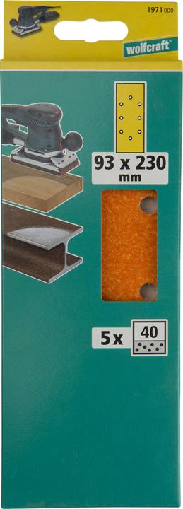 Produktbild wolfcraft wolfcraft 5 Schleifstreifen Korund K120 93x230mm (120)