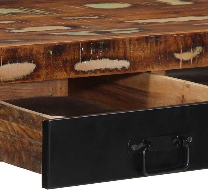 Image du produit VidaXL Bureau Multicolore 100x50x75 cm Table en vieux bois massif (100 x 50 x 75 cm)