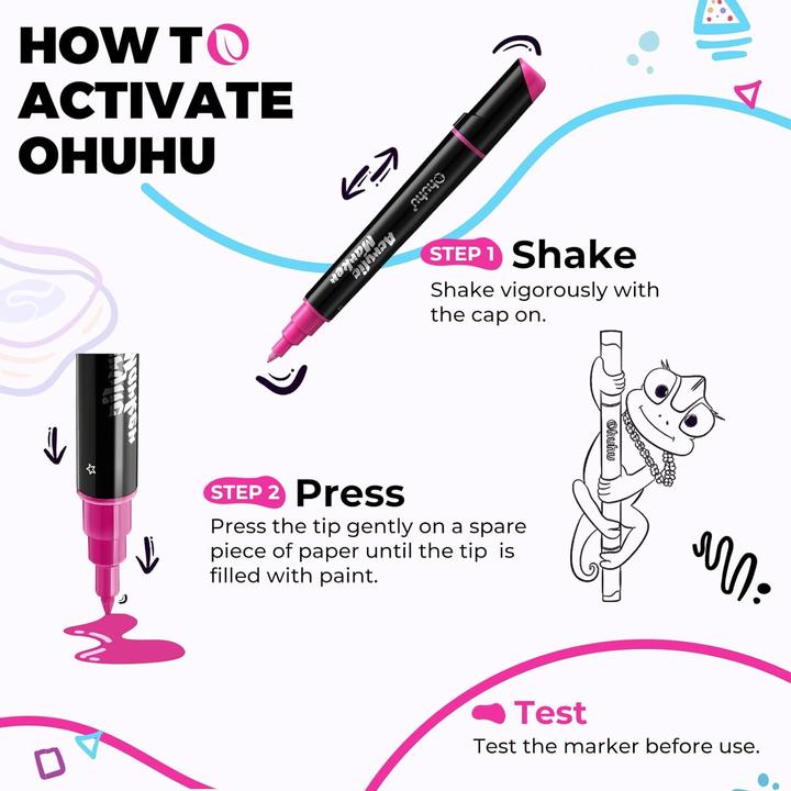 Produktbild Ohuhu Acryl-Marker (Mehrfarbig, 30 x)