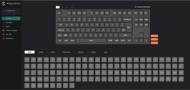 Image du produit Keychron K1 QMK V6 (CH, Sans fil, Filaire)