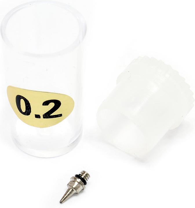 Actual product image Wiltec Nozzle 0.2 mm Needle and O-Ring for Airbrush Guns