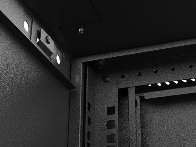 Actual product image Lanberg 19 6HE 540x350 schwarz Wandmontage Rackschrank mit Glastür (Flat Pack) (10.86 RU, 19 inch rack)