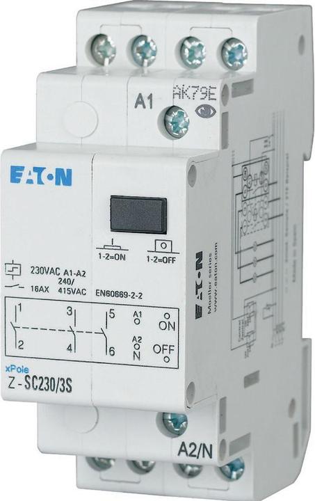 Produktbild Eaton Stromstoss-Schalter Hutschiene Z-SC230/2S1O 2 Schliesser, 1 Öffner 16A 1St.