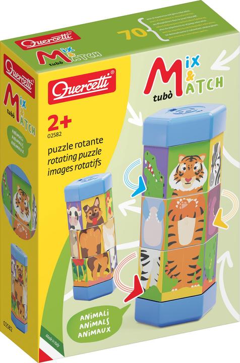 Actual product image Quercetti Tubò Mix & Match - Animals (2 pieces)