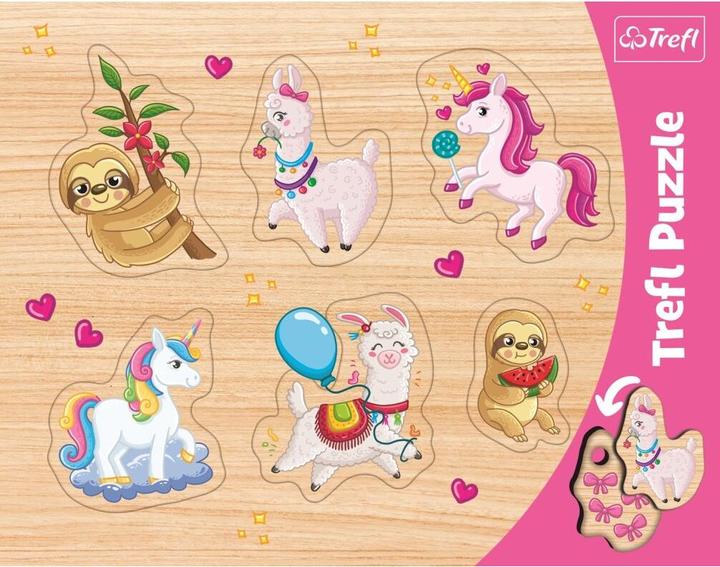 Produktbild Trefl Puzzle Einhörner, Lamas und Faultiere (6 Teile)