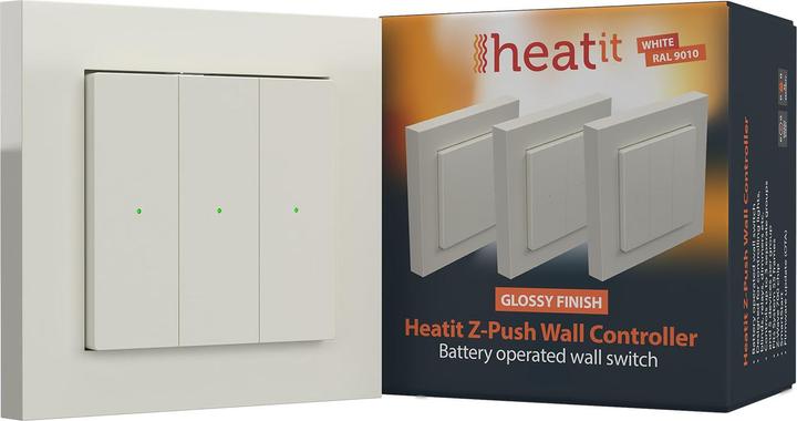 Actual product image Heatit Controls - Interrupteur sans fil Z-Wave+ 700 Z-Push Wall controller