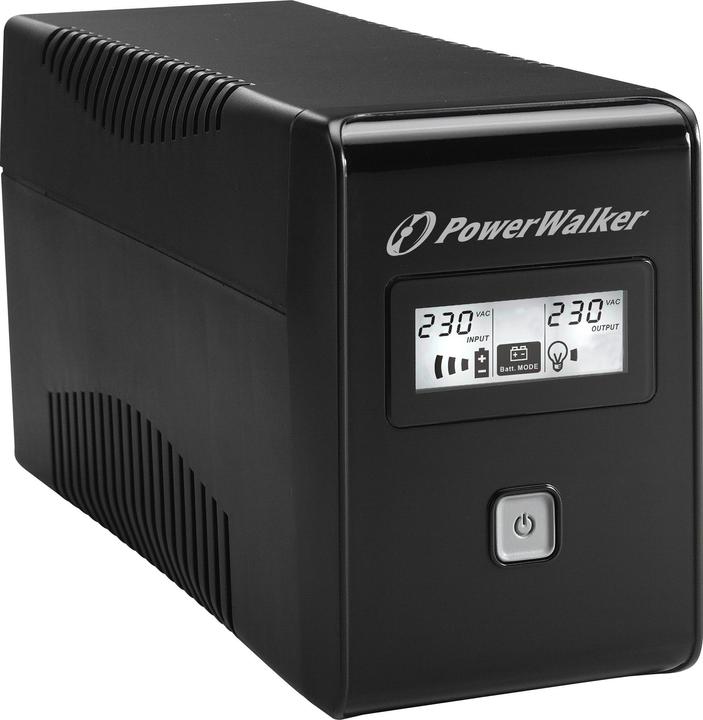 Actual product image Powerwalker VI 650 LCD Schuko 650VA / 360W Line-Interactive UPS Tower AVR LCD (650 VA, 360 W, Line-interactive UPS)