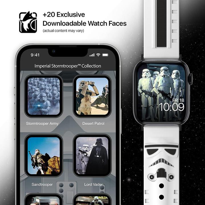 Produktbild Moby Fox Star Wars - Apple Watch Armband 38/40/41/42/44/45/49 mm (Stormtrooper 3D) (Silikon)