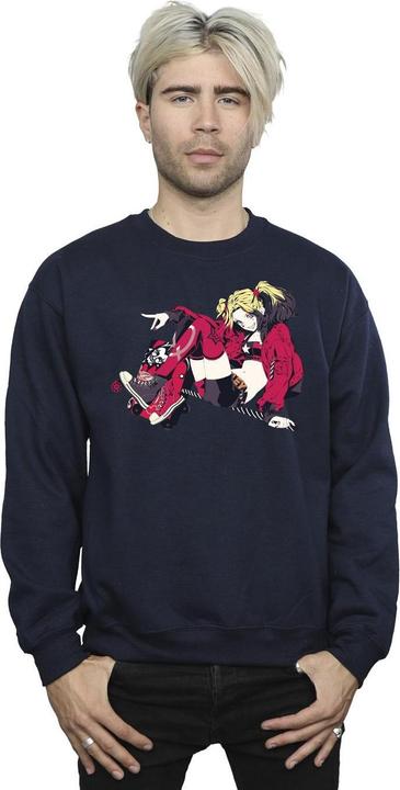 Actual product image Mens Harley Quinn Rollerskates Cotton Sweatshirt (XXL)