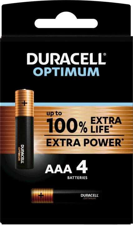 Image du produit Duracell Mini stylet jetable Optimum Pile alcaline AAA (4 pcs, AAA)