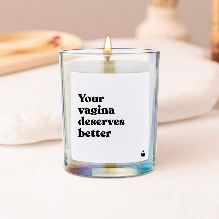 Produktbild Chatty Candles Duftkerze Woody Your vagina deserves better