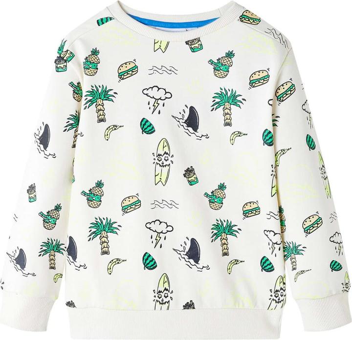 Produktbild VidaXL Kinder-Sweatshirt Helles Ecru 104,Material: 80 % Baumwolle (104)