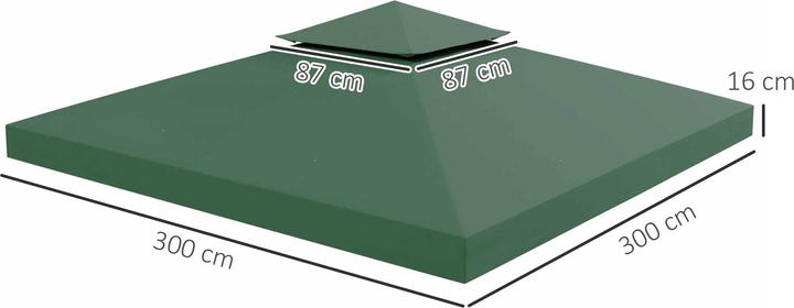Produktbild Outsunny Ersatzdach für Metallpavillon (300 cm, 300 cm)