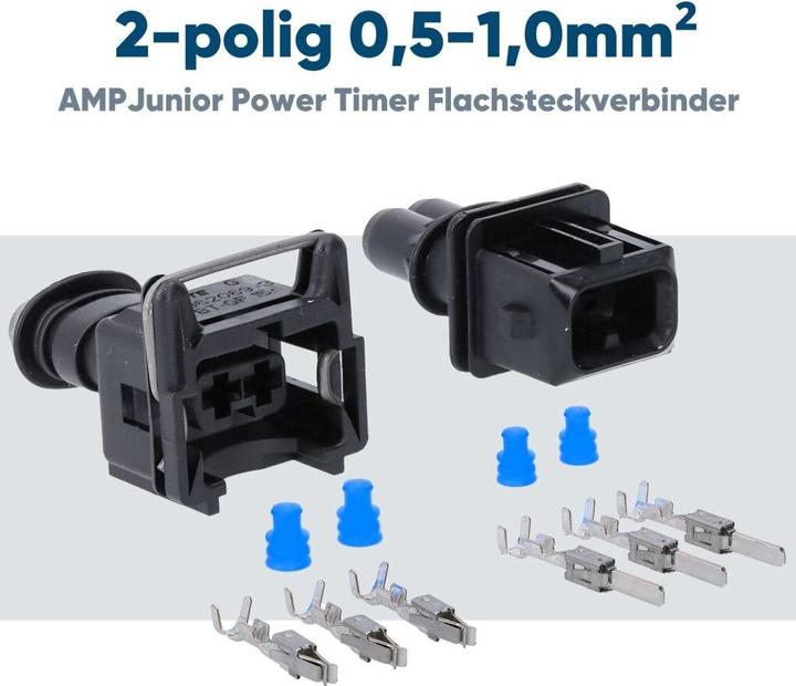 Immagine prodotto Kalitec AMP JPT Set 2-polig 0,5-1,0mm² Reperatursatz Stecker Satz Kfz Auto