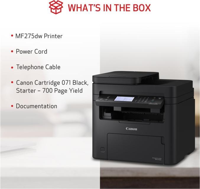Actual product image Canon i-SENSYS MF 275 dw (Laser, Black and white)
